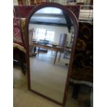 Victorian mahogany wall mirror converted from a cheval mirror