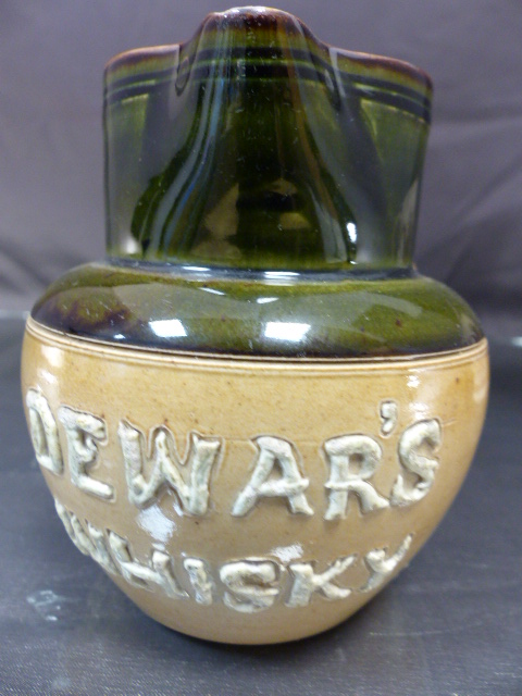 Dewars Whisky Lambeth jugs by Doulton and decorated in white relief along with a Silver jubilee - Image 2 of 6