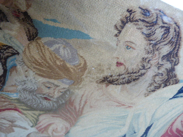 Ecclesiastic Berlin Woolwork depicting Jesus and the Pharisee's. Fashionable in the 1850's in - Image 3 of 6