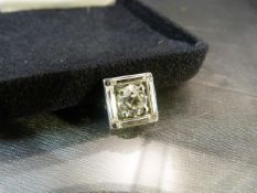 Art Deco Platinum? set High Grade Diamonds, originally as a Ring, but now presented as a pendant.