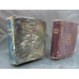 Hallmarked silver fronted ecclesiastical communion miniature book decorated with cherubs within a