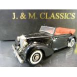 J&M Classics 1:43 white metal Alvis TA 14 Drophead Open . In Black with red interior. Boxed, with