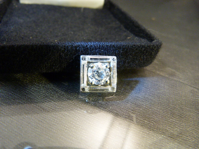 Art Deco Platinum? set High Grade Diamonds, originally as a Ring, but now presented as a pendant. - Image 2 of 11