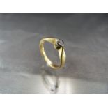 18ct Gold Solitaire Diamond Ring. The Old mine cut stone is approx: 0.20pts. Size approx: ‘H½’