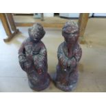 Two plaster figures of oriental men