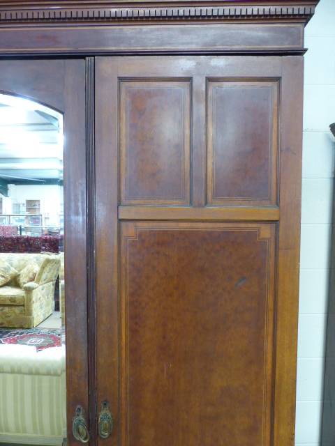 Victorian mahogany Compactum Wardrobe by Maple and Co London & Paris - Central drawers flanked by - Image 2 of 6