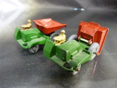 Two original Moko Lesney Matchbox series No.2 Muir Hill Site dumpers. Both in Good condition. No