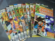 Captain Marvel Comics - No.4 (2639) and issues (2460) 25, 43, 47, 53, 54, 55, 56, 57, 62. (10