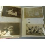 Collection of postcards containing Victorian life scenes