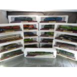A collection of approx 16 Boxed model steam engines, trains & tenders