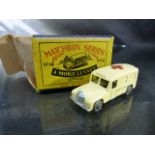 Moko Lesney Matchbox series No.14 Ambulance. Both in good condition