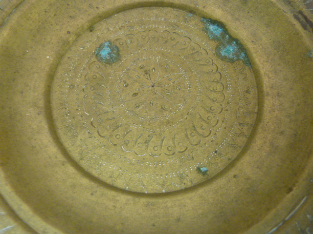 Oriental metal Tazza, Early oriental beaker and an oriental vase on splayed base - Image 12 of 14