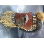 African ZULU mask on stand