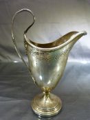 Victorian Walker and Hall Sheffield 1893 hallmarked silver Cream jug. Decorated to front with a