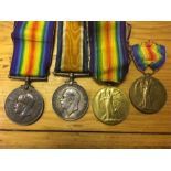 Two WWI War medals awarded to j. 66254 E.H. SWEETING. A.B. R.N. & 241744 PTE F. CONNETT GLOUC.