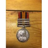 A Victorian Boar War South Africa medal awarded to Pte H. EDWARDS DEVON - BELFAST/ DEFENCE OF