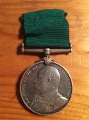 LONG SERVICE MEDAL Edward VII Rex Imperator Medal awarded to 79910 W. EDWARDS. SEAN 1.CL. R.N.R with