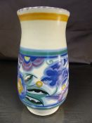 Poole Pottery vase decorated by Hilda Hampton in the PB 'Bluebird' Pattern. Impressed Poole