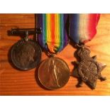 WWI medal trio awarded to 18-202 pte S Wise DURH L. I.