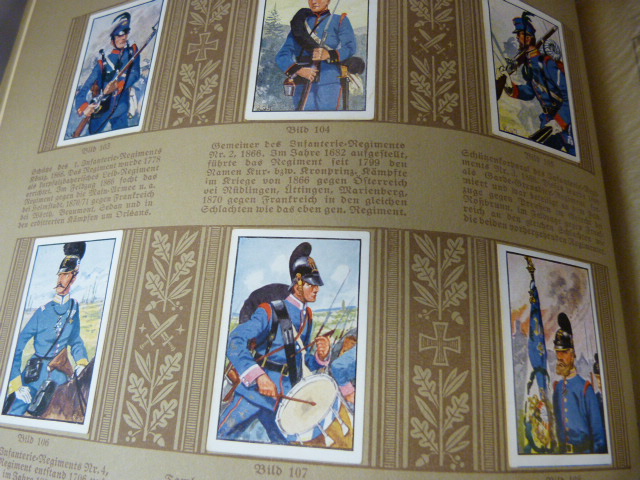 German cigarette card Collector Album with complete set of Stamps 'Deutsche Uniformen' (Album III) - Image 3 of 9