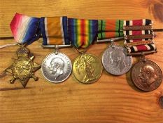 Medals: Five WWI medals awarded to 10966 PTE . C. GaleDorset T.R. Victory Medal, Defence Medal &