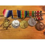 Medals: Five WWI medals awarded to 10966 PTE . C. GaleDorset T.R. Victory Medal, Defence Medal &