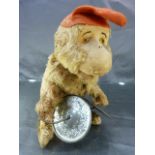 Mid-20th Century clockwork automaton toy monkey playing the Cymbals.