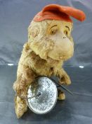 Mid-20th Century clockwork automaton toy monkey playing the Cymbals.