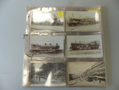 Collection of war post cards relating to trains and Railway