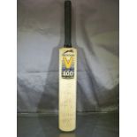 Signed Cricket bat from Teams Somerset V Surrey 2001
