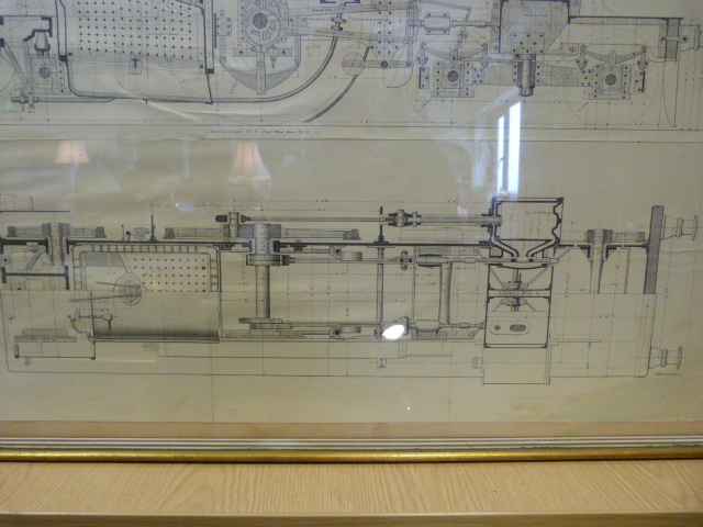Framed Blueprint of Express Passenger Engine - Great Northern Railway Designed by Mr Patrick - Image 6 of 7