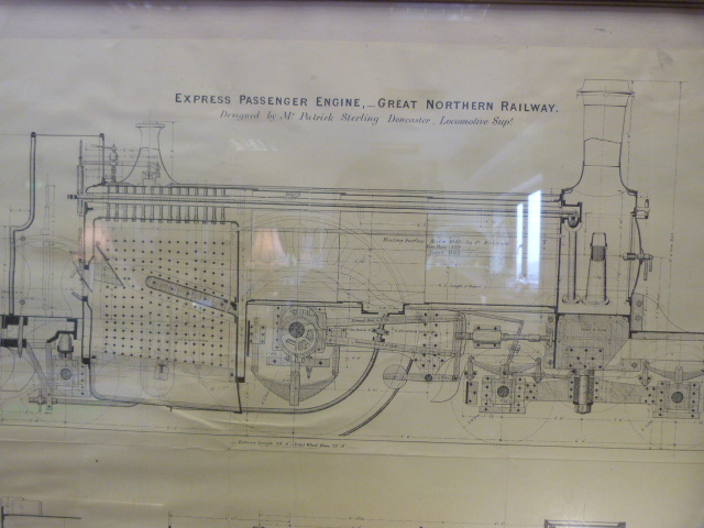 Framed Blueprint of Express Passenger Engine - Great Northern Railway Designed by Mr Patrick - Image 3 of 7