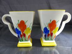 Moorland Staffordshire Chelsea works Burslem Crocus Mugs