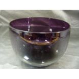 Bristol Blue glassware finger bowl in Amethyst colour.