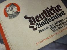 German cigarette card Collector Album with complete set of Stamps 'Deutsche Uniformen' (Album III)