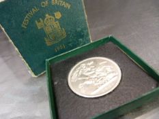 Festival of Britain 1951 silver crown