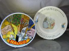 Wedgwood Peter Rabbit Plate and a boxed Royal Doulton Nalco presentation plate