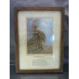 An Oak framed WW1 Lithograph 'The White Comrade by F R Britton and Co.