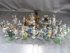 Collection of J Hill knights in armour lead figures
