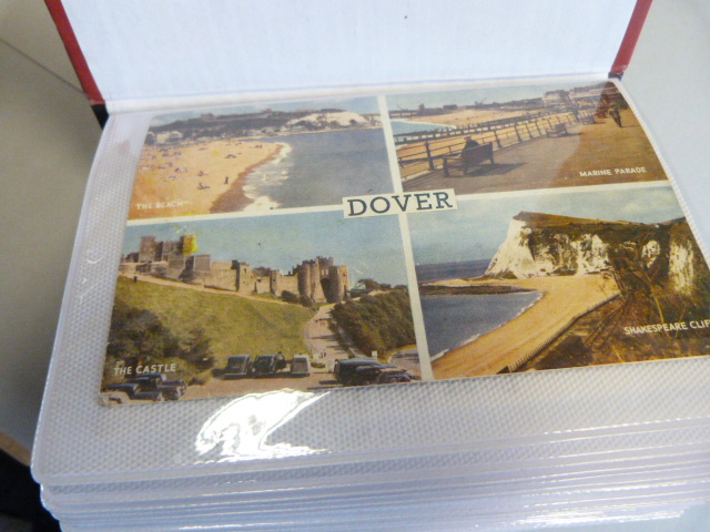 Collection of various postcards depicting places