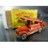 Moko Lesney Matchbox series No.9 Fire engine. Both in ok Condition.