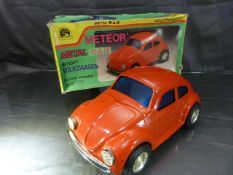 Meteor Friction Powered Metal Car in the form of a Volkswagen in original box