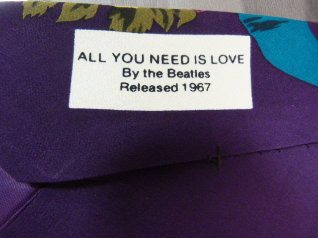 An Apple Corporation, The Beatles 'All you need is love' promotional silk tie. - Image 3 of 4