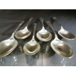 Six hallmarked silver teaspoons (2 sets of three). Three Birmingham 1921 by Haseler & Restall and