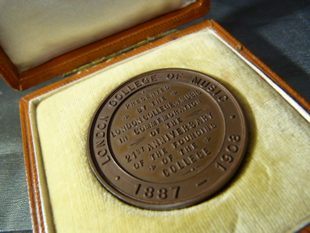 London College of Music commemorative medallion commemorating 21st Anniversary of the founding of