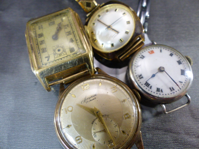 Collection of Watches to include an unmarked art deco faced watch, Rotary watch with box, 9ct - Image 3 of 3
