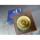 Medallion commemorating The Coronation of her Majesty Queen Elizabeth II 1953 in original case