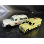 Matchbox Lesney Mercedes Benz 'Binz' Ambulance No.3 and Daimler Ambulance No.14