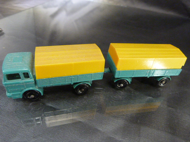 Matchbox Series Mercedes Truck and Mercedes Trailer in teal and orange. No.1 and No.2 (no boxes in - Image 3 of 4