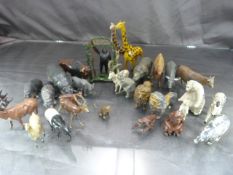 Collection of Diecast metal leaded Zoo animals to include J.Hill and Co